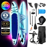 SUP Board aufblasbar LED SHARK 320 blue