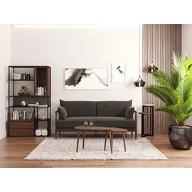 Playboy Schlafsofa 3-Sitzer Grau