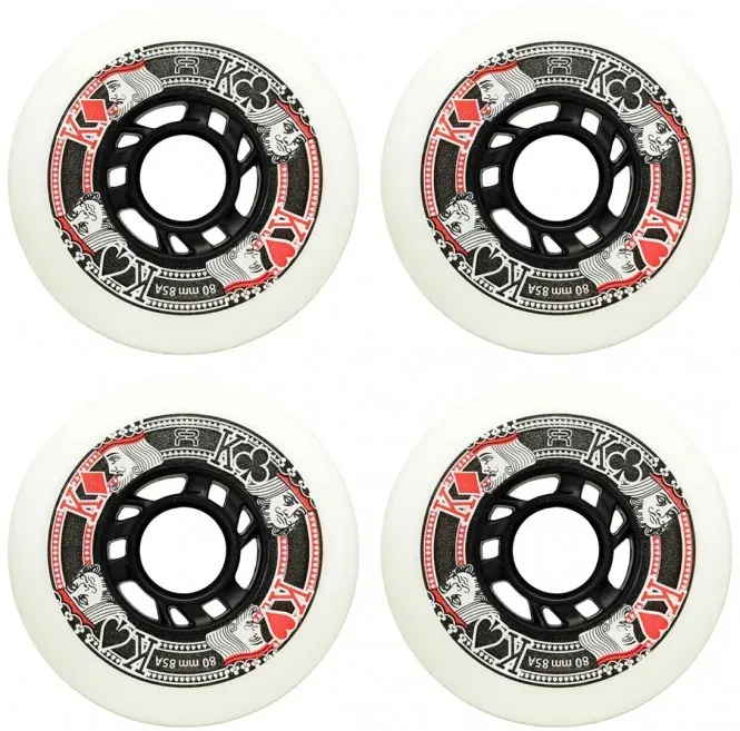 FR SKATES STREET KINGS 4er Pack Rollenset white - 80mm/85a