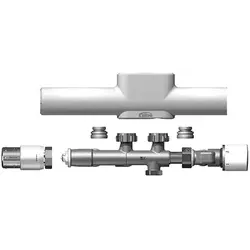 KERMI Abschlussgarnitur x-link plus Blende weiß, für 2-Rohr System