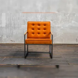 KAWOLA Sessel ARLY Polstersessel Bezug Velvet cognac