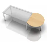 hjh OFFICE PRO HA80 - Ansatztisch 80x100 Ahorn