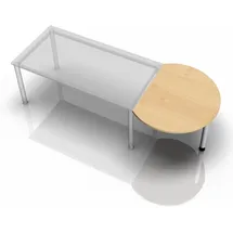 hjh OFFICE PRO HA80 - Ansatztisch 80x100 Ahorn