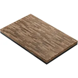 MASSIV STEEL | Bistro Massiv Tischplatte | 130x80cm | Walnuß