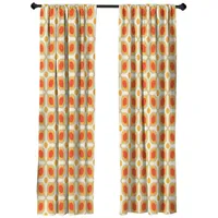 ABAKUHAUS Geometrisch Vorhänge, 70er Boho Geometric, Fensterbehandlungen 2 Panel