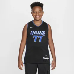 Luka Dončić Dallas Mavericks 2023/24 City Edition Nike Dri-FIT NBA Swingman Trikot (ältere Kinder) - Schwarz, M