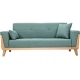 miliboo Couch Stoff 3-Sitzer Graugrün