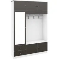 Borchardt Möbel Garderobenschrank »Kompakta«, Höhe 202 cm weiß (weiß