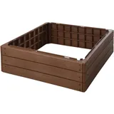 PROGARDEN Hochbeet Kunststoff 75,6 x 75,6 x 25 cm braun