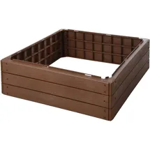 PROGARDEN Hochbeet Kunststoff 75,6 x 75,6 x 25 cm braun