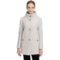 Betty Barclay Wolljacke BETTY BARCLAY "Damen mit hohem Kragen", Damen, Gr. 42, grau (hellgrau), Obermaterial: 70% Wolle, 30% Polyester. Futter: 100% Acetat, schmal, Jacken
