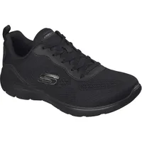 Sneaker SKECHERS "SUMMITS", Damen, Gr. 41, schwarz, Textil, unifarben, Schuhe Sneaker, Schnürschuh, Freizeitschuh, Halbschuh mit Memory Foam