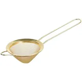 JISADER Cocktail Sieb, Edelstahl Fine Mesh Strainer Teesieb mit Griff, Small Matcha Sifter, Metall Feinmaschig Sieb für Tees Getränke Cocktails Zucker Gewürze, Gold
