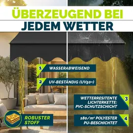 tillvex Klemmmarkise 400 cm grau