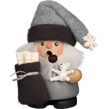 Christian Ulbricht Räuchermann Weihnachtsmann 10,5 cm grau