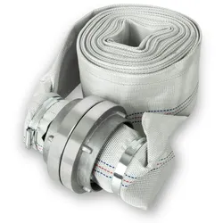 EBERTH 3" Feuerwehrschlauch 10m mit Storz Kupplung, Gewebeschlauch für Industrie, Wasser, Pumpe, Garten, Storz 75-B