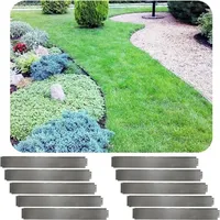 green split 10er Set Rasenkanten Metall Alu/Zink 18cm hoch, 10m lang