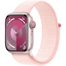 Apple Watch Series 9 GPS + Cellular 41 mm Aluminiumgehäuse rosé, Sport Loop hellrosa One Size