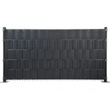 Floraworld PVC-Sichtschutzstreifen Holzoptik Anthrazit