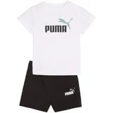 Puma Unisex Baby MINICATS ESS Tee and Shorts Set INF Gestrickte Anzüge, PUMA White,