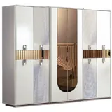 JV Möbel Kleiderschrank Scrank 65 x 221 x 259 cm Weiß