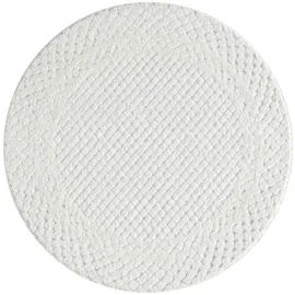 Carpet City FOCUS627 Hochflorteppich Ø 200 cm Beige