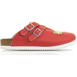 Birkenstock Clog Kay Superlauf, Birko-Flor, Cat Red, schmal, Größe 41