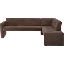 exxpo - sofa fashion Essbank EXXPO - SOFA FASHION "Barista, bequem und elegant, hohe Bodenfreiheit", braun, B:245cm H:83cm T:159cm, Luxus-Microfaser (100% Polyester), Sitzbänke, Essbank, Eckbank Barista bequem und elegant, hochwertige Detailverarbeitung