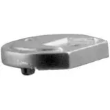 DENI Unterlage für Anschlagpuffer, 3848 H 12,5mm Aluminium, eloxiert