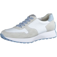 Paul Green Damen SUPER Soft Frauen Low-Top Sneaker,Weiß/Hellblau (Ice.White.LAGO),38.5 EU / 5.5 UK