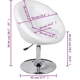 vidaXL Barhocker 2 Stk. Weiß Kunstleder