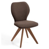 Niehoff Sitzmöbel Colorado Trend-Line Design-Stuhl Wild-Nussbaum/Webstoff - 180° drehbar Malea-R schoko