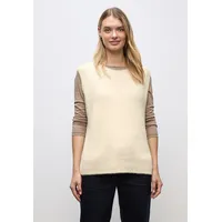 STREET ONE Ärmelloser Pullover - beige,