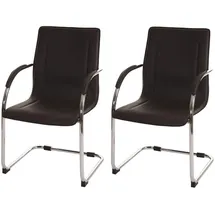 Proregal Konferenzstuhl Textil Braun 2er Set