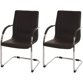 Proregal Konferenzstuhl Textil Braun 2er Set