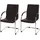 Proregal Konferenzstuhl Textil Braun 2er Set