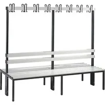 C+P Garderobenbank 165,0 x 196,0 x 75,6 cm grau / lichtgrau
