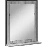 vidaXL Badspiegel mit Ablage Grau Sonoma 50x12x60 cm Holzwerkstoff