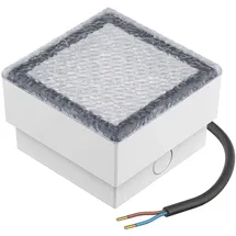 ledscom.de LED Pflasterstein Bodeneinbauleuchte CUS für außen, IP67, eckig, 10 x 10cm, blau