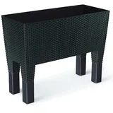 Blumenkasten Kunststoff Rattan Optik Blumentopf Pflanztopf Blumenkübel Garten