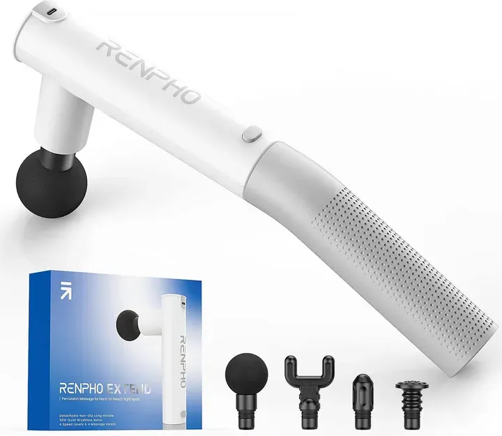 RENPHO Extend Massagepistole, FSA HSA-zugelassen, elektrische tragbare Massagepistole für Tiefengewebe, Mini-Massagepistole mit Typ-C-Ladegerät, Perkussionsmassager für Nacken und Rücken