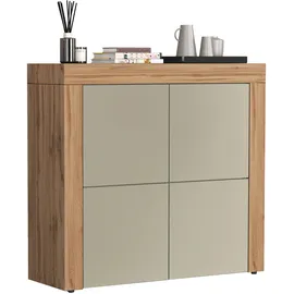 OTTO home Highboard 140 x 130 x 40 cm Taube Matt / Eiche Wotan