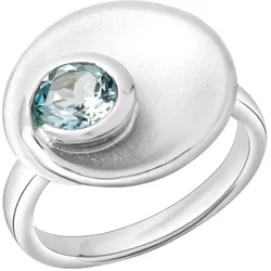 Fingerring CELESTA Gr. 58, silber (silbergrau, blau), Fingerringe, Damen, 058 (18,5), Silber 925 (Sterlingsilber)