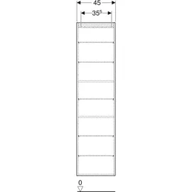 Geberit iCon Hochschrank 45 x 180 x 15 cm Weiß Glas