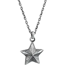 KUZZOI Herren Stern Vintage 925er Silber Ketten   