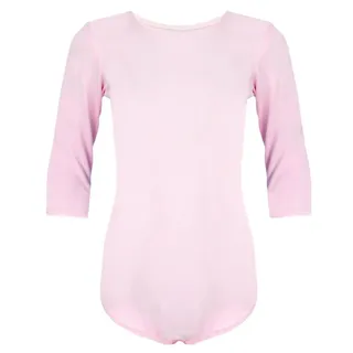 Aquarti Mädchen Body 3/4 Arm Ballett Trikot, Farbe: Rosa, Größe: 140 - 140