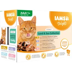 IAMS Delights Adult 12x85g Land & Sea Collection