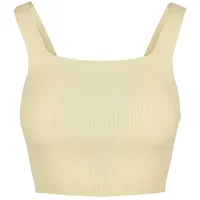 URBAN CLASSICS Cropped Knit Ärmelloses Oberteil Soft Yellow 5XL
