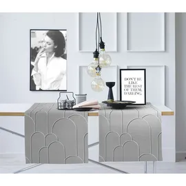 APELT Tischläufer »Vision, LOFT STYLE, Jacquard«, grau ¦ Synthetik ¦ Maße (cm): B: 44