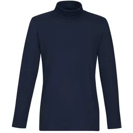 TRIGEMA Rollkragenshirt "TRIGEMA Rollkragenshirt", Herren, Gr. XL, blau (navy), Feinstrick, 95% Baumwolle, 5% Elastan, Basic, normal, ohne Ausschnitt, Shirts
